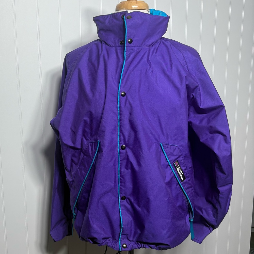 Vintage Coast Mountain Purple Shell Jacket 90s Outdoor Gorpcore Windbreaker Sm.